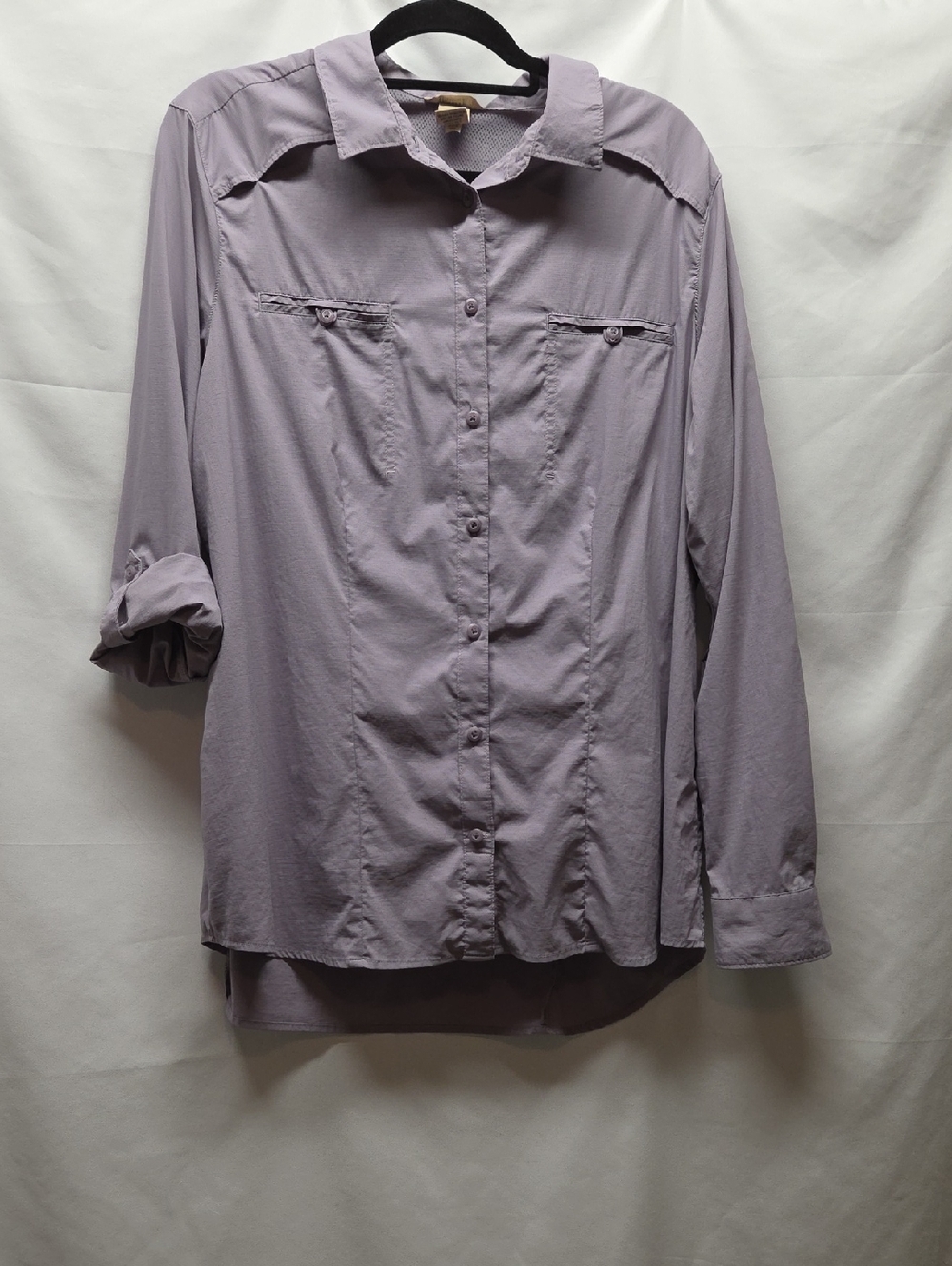 Duluth Trading Co Lavender Button-Down Shirt